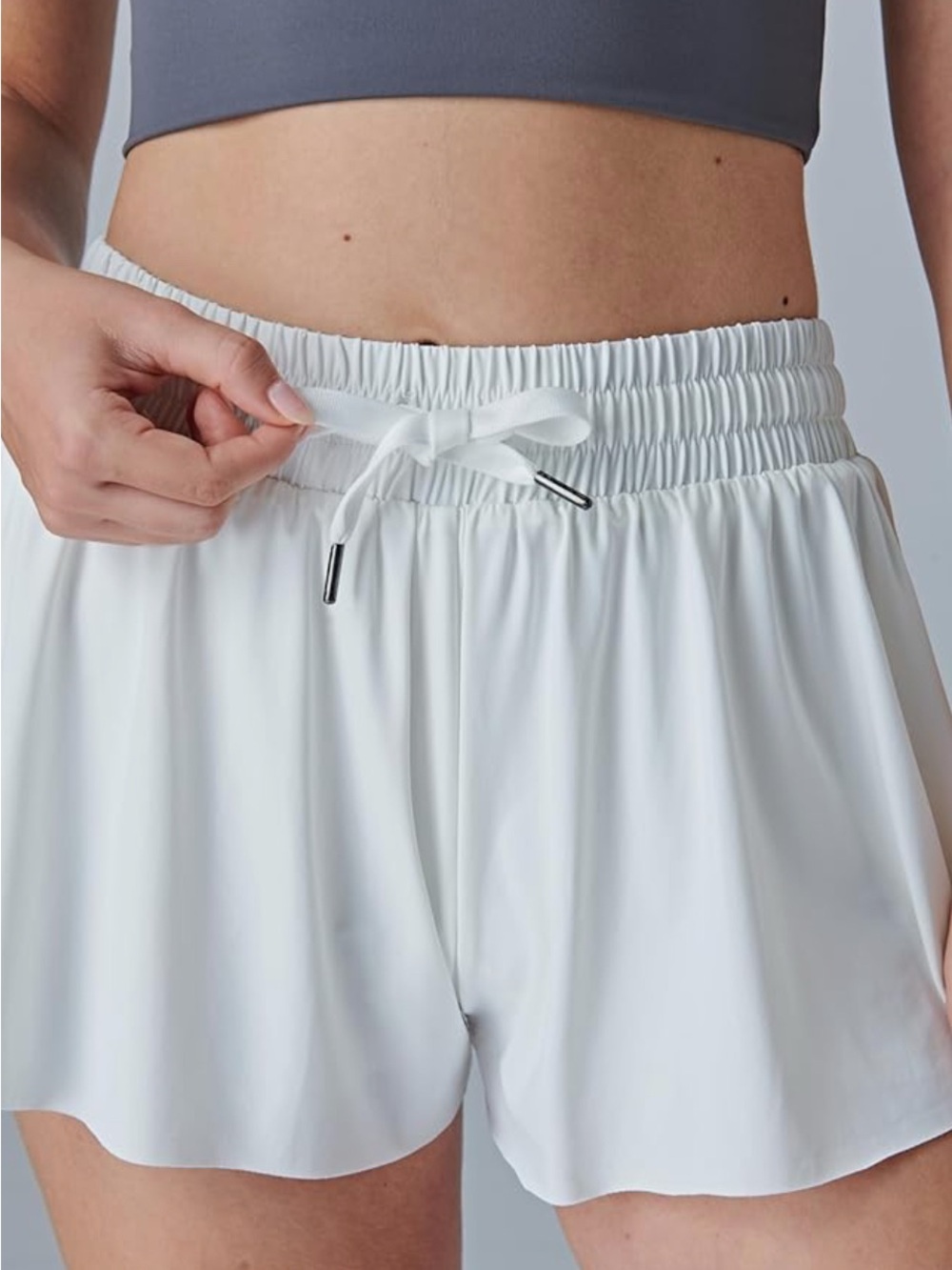 Super Trendy and Cute White Athletic Skirt/Shorts